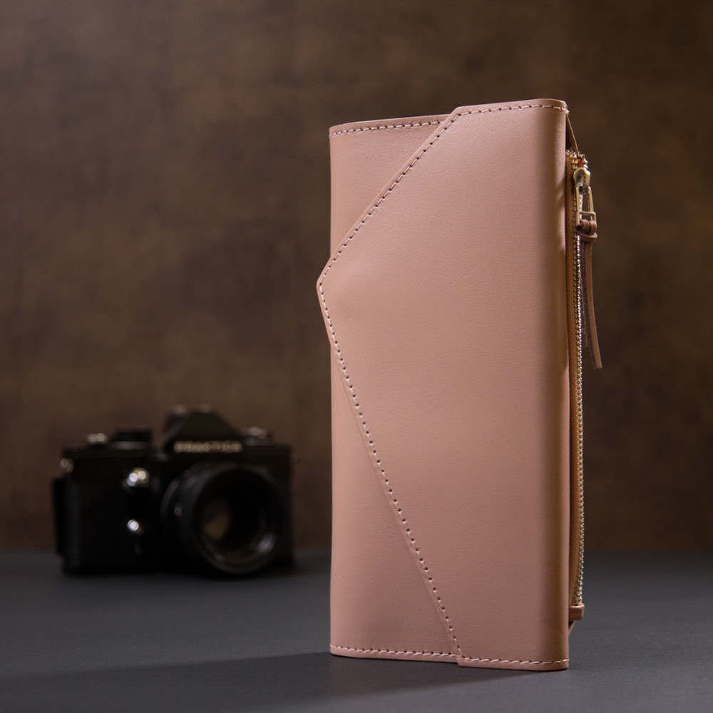 Жіночий гаманець GRANDE PELLE 11360 Рожевий Київ - фото 8