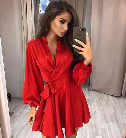 Женское вечернее романтичное мини платье шелк Одесса