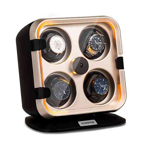 Clover Watch Winder 4 Годинники 3 обертання 4 швидкості LED Metallic (Німеччина, читати опис) Рівне