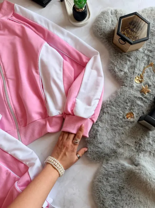 Жіночий спортивний костюм двонитка з блискавкою та регульованими штанами Одеса - фото 14