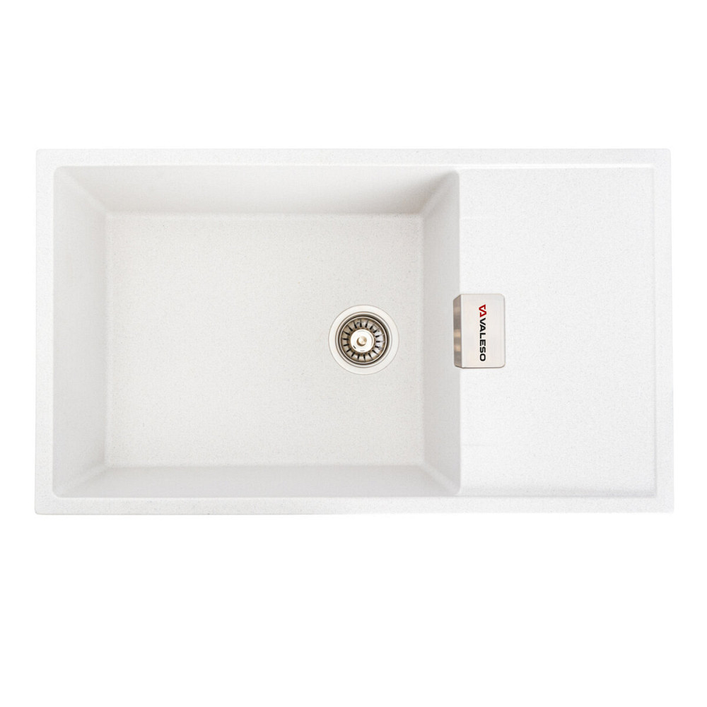 VALESO Гранітна мийка для кухні VALESO DIAMOND 8650 матова Біла в крапку Київ - фото 1