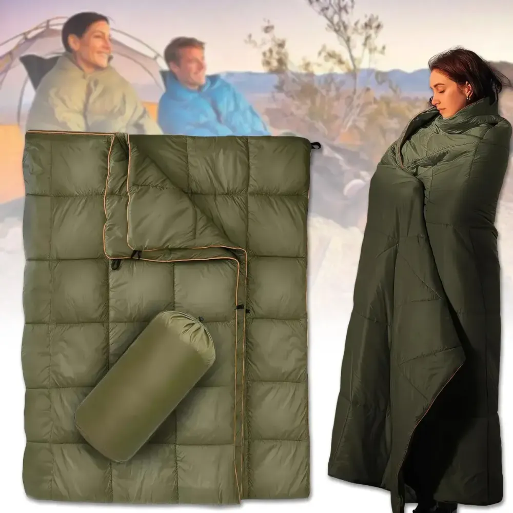 Водонепроницаемое пуховое одеяло 200x140 см для туризма и походов AND-8-AND-9 Коломия - фото 1