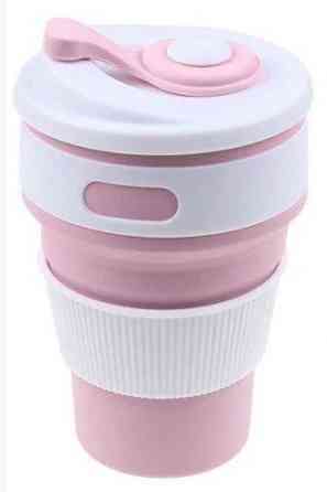 Чашка складна силіконова Collapsible 5332 350мл, рожева Вінниця