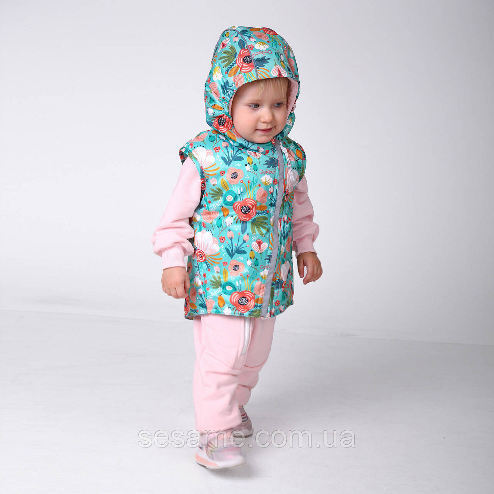 Дитяча Куртка-жилетка 2 в 1 демісезонна Казкові квіти Харків - фото 4