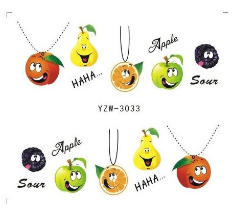 Наклейки для нігтів "Фруктові" YZW-3033 Київ - фото 1