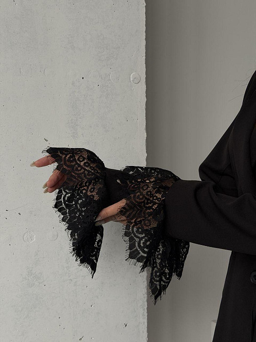 Женское стильное романтичное платье-пиджак с кружевом креп костюмка 50/52 Одесса - изображение 10