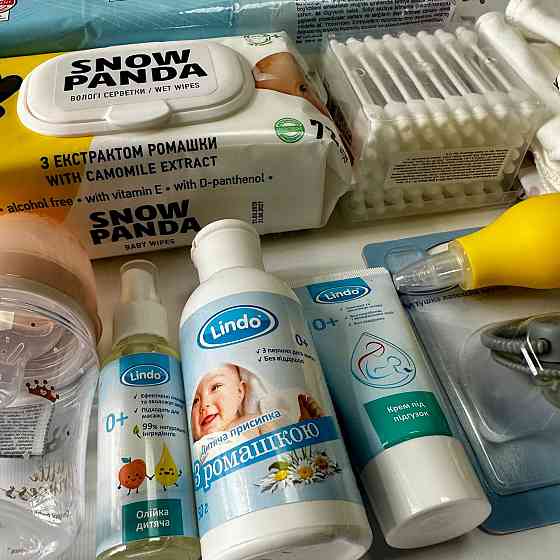 Набір для пологового будинку для новонародженого 33 предмети + прозора сумка в подарунок від ЕкоМама нейтральні кольори Кривий Ріг