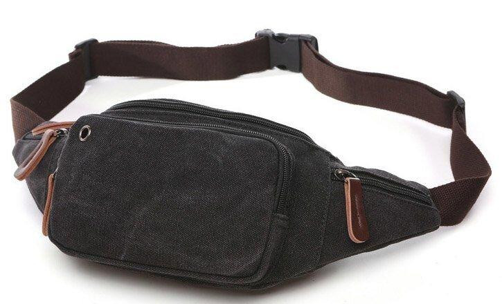 Сумка поясная текстильная Черная (Vintage) Киев - изображение 5