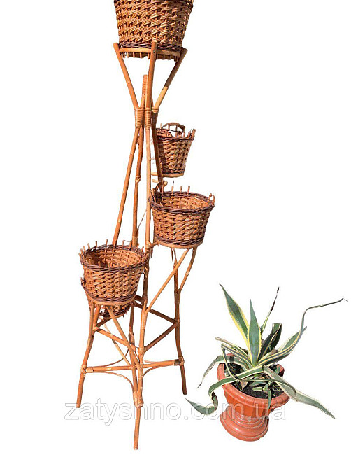 Плетена підставка для квітів 5 шт Київ - фото 3