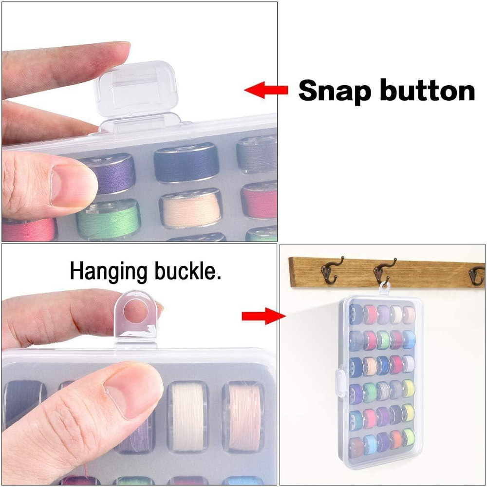 Контейнер для шпулек KP-19157 BB-30 Прозрачный 60 отверстий органайзер для ниток и шпулек Киев - изображение 2