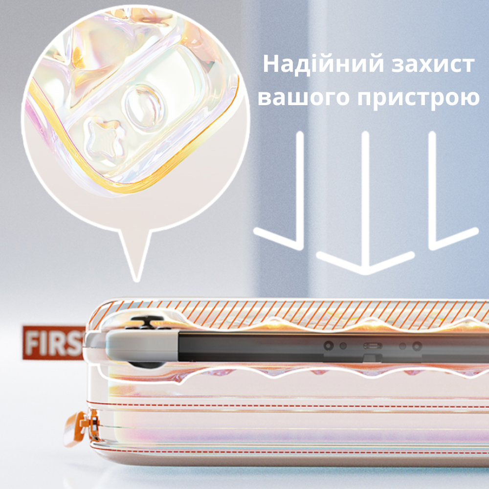 Сумка чехол для приставки Nintendo Switch кейс для консоли и аксессуаров Fungoofun на 1 отделение,синяя Каменец-Подольский - изображение 7