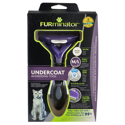 Фурминатор для животных FURminator для кошек с короткой шерстью размер M-L (4048422141259) Винница - изображение 2