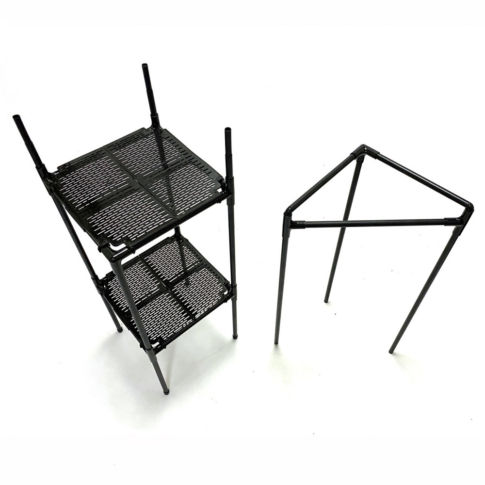 Кутова підлогова полиця у ванну кімнату з вішалкою для плічок Cornetta Бориспіль - фото 7