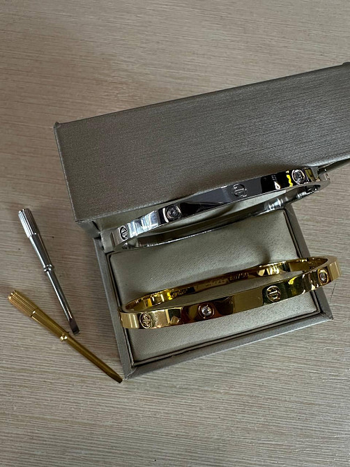 Браслет Cartier з викруткою позолота  / Cartier браслет із викруткою тонкий Одеса - фото 2