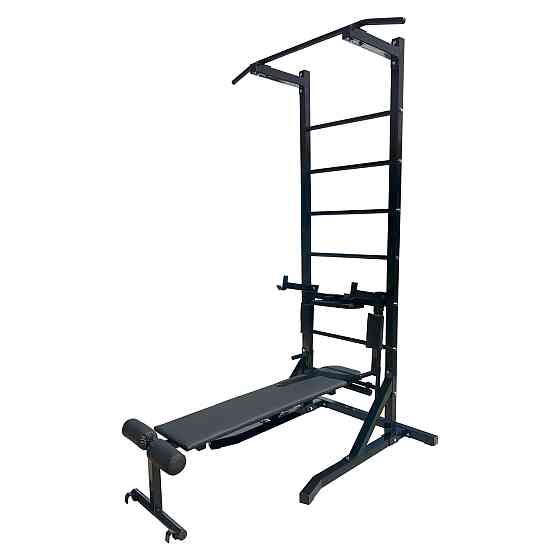 Турник + пресс + брусья + скамья 50х50 мм KZ-833 Спортивные стенки и турники для дома разборная Киев