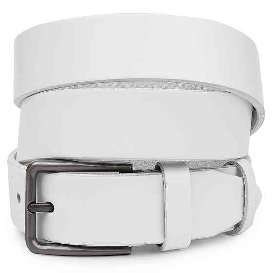 Універсальний ремінь з натуральної шкіри Vintage 20703 Білий Київ