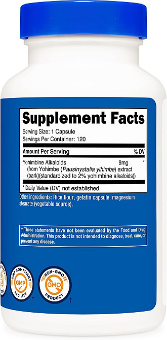 Yohimbe Bark Extract, 9 mg, 120 Capsules Луцьк - фото 2