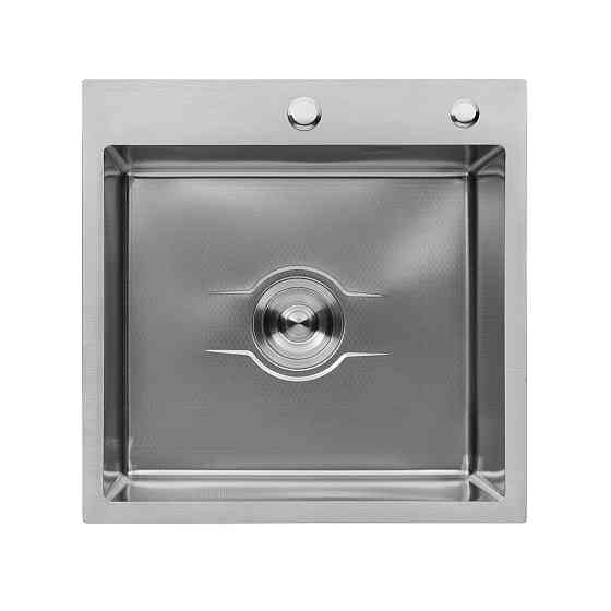 Кухонная мойка с нержавеющей стали Kroner KRP Derby - 50х50HM Brush (2,5/0,5) Киев
