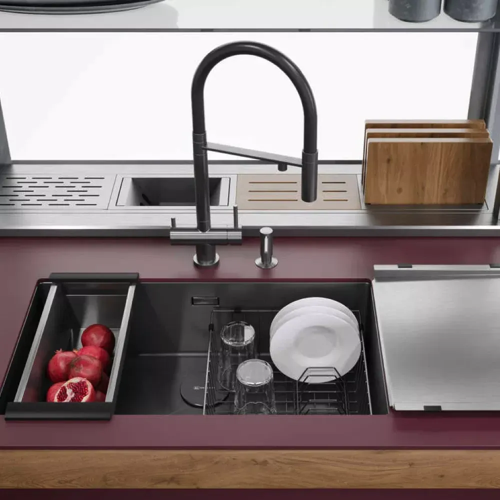 Смеситель для кухни с подключением к фильтру WEZER TOP4-01-BLACK черный Киев - изображение 2