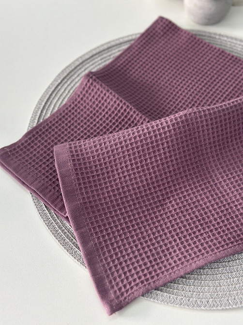 Вафельний рушник Ideal Textile 70х140 см 240 г/м2 (56860827) Пудровий Чернівці - фото 8