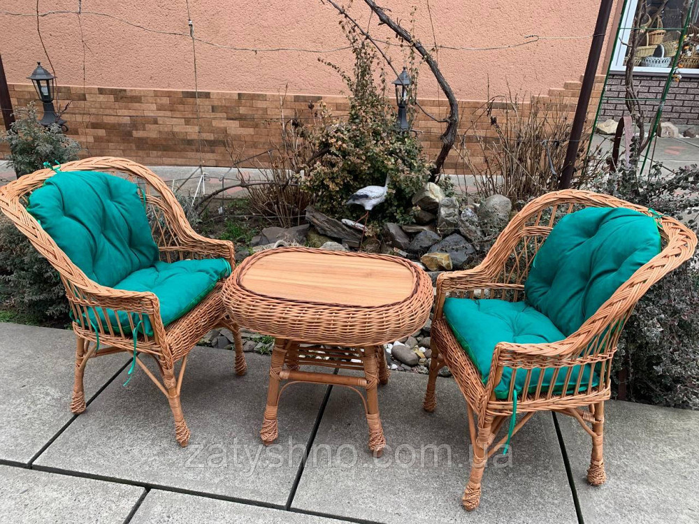 Мебель плетеная из лозы с журнальным столом и накидками на кресла Киев - изображение 5
