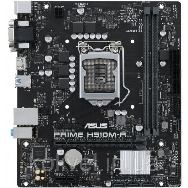 ASUS PRIME H510M-R-SI (1200/H510, 2*DDR4, 1xPCIex16, HDMI/DVI/VGA, 4xSATAІІІ, GLan, 7.1ch, mATX) (PRIME Київ - фото 1