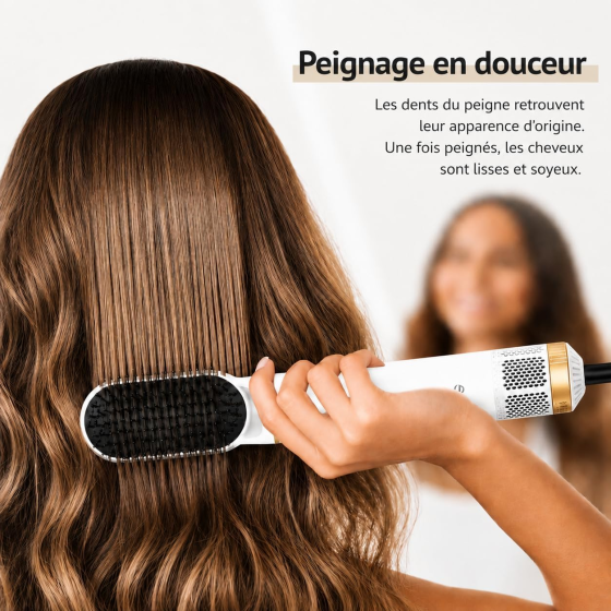 Фен-стайлер Golden Goods Airstyler 5-в-1, 1000 Вт, 110 000 об/хв, іонізація, 5 насадок, біло-золотий Київ