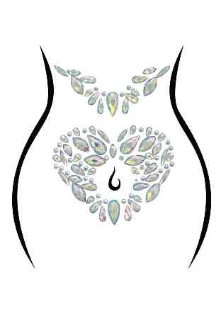 Стрази-прикраси для тіла Leg Avenue Novalie body jewels sticker, наліпки Sex Aura Київ