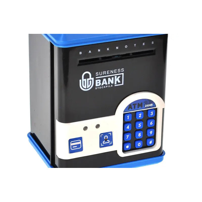 Детская копилка-сейф WF-3015H(Blue) музыка, свет, пароль, имитация отпечатка Винница - изображение 4