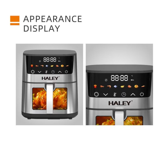 Мультипечі-аерогриль Haley HY-2531 2000Вт (7л), сенсорна аерофритюрниця з LED-дисплеєм (8 автоматичних програм) Одеса - фото 2