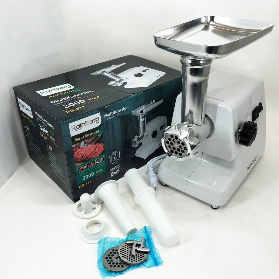 Мини мясорубки Rainberg RB-671 2200Вт, Шнековая электро мясорубка, Мясорубки шнековые, Топ мясорубок KC-42 Львов - изображение 10