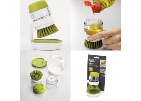 Щетка для мытья посуды с дозатором для моющего средства Soap Brush Коломия