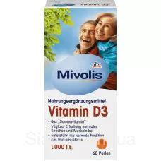 Витамин D3, Жемчужины 60 штук, 13,3g (Германия) Mivolis Vitamin D3, Perlen 60 St., 13,3 g Львов - изображение 1