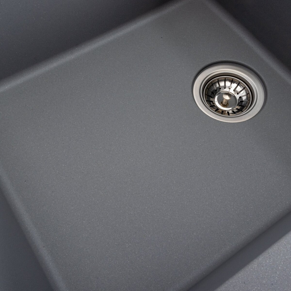 Гранітна мийка для кухні VALESO ROMA 7850 матова Сірий металік Коломыя - изображение 4