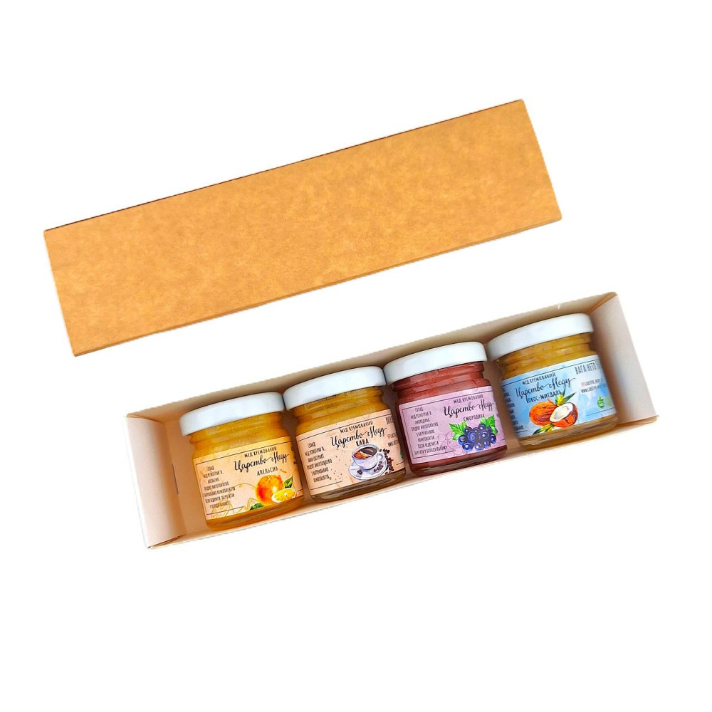 Крафтовый пинал 20*5 см без окошка с 4 шт по 50 грамм крем мед Одесса - изображение 1