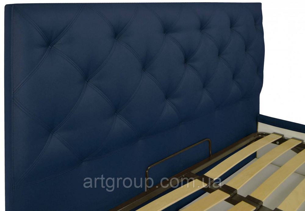 Ліжко Bristol Comfort 140 х 190 см Fly 2227 З підйомним механізмом та нішою для білизни Синій Дніпро - фото 14