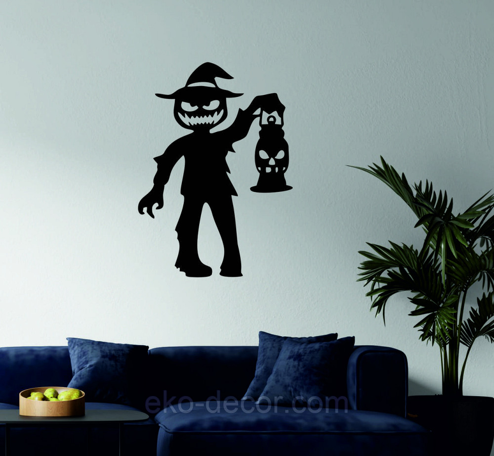 Декоративне настінне Панно «Сілует дітей. Гелловін», Декор на стіну 110*79 см, Чорний Київ - фото 2