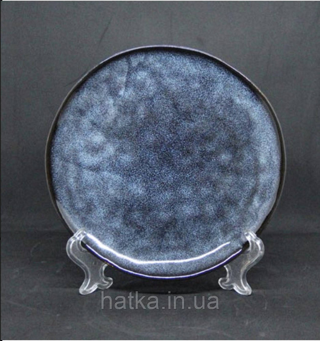 Тарілка Olens "Оушн" 20,5 см кераміка кругла синя для дому та ресторану 101-1004DB Київ - фото 2
