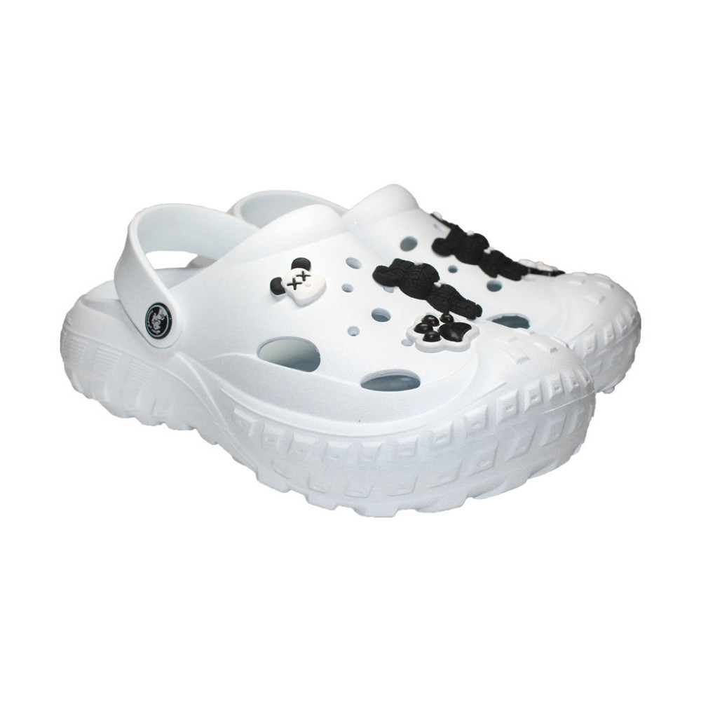 Крокси сабо жіночі білі з прикрасою зручна колодка взуття для лікарів та мед персоналу кухарів Одеса - фото 8