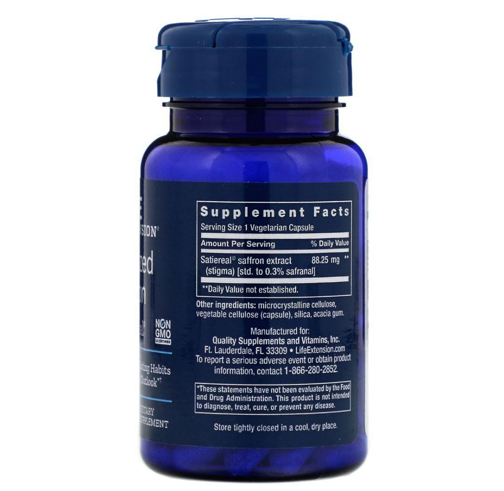 Екстракт шафрану Life Extension Satiereal Saffron 60 капс Київ - фото 2