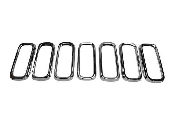 Грати Джип Renegade 1 BU (2014-2023) дорест окантовка хром (к-кт 7 шт) радіатора Мукачево