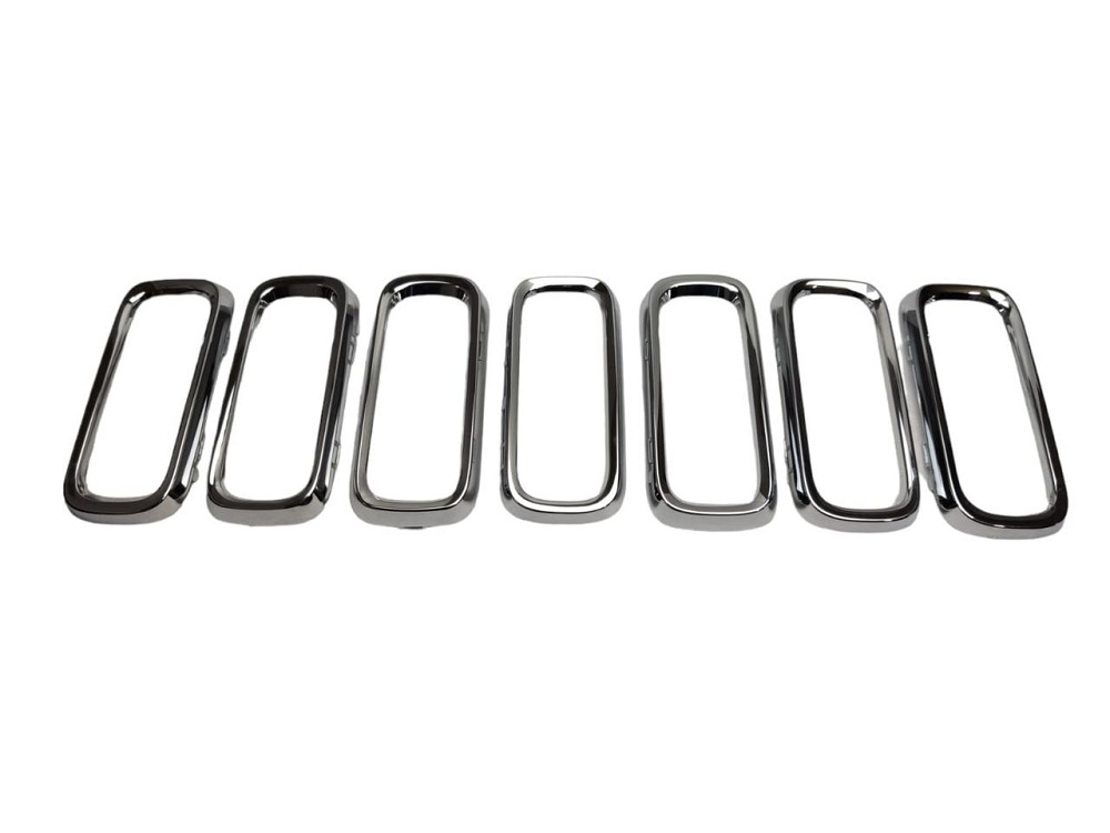 Грати Джип Renegade 1 BU (2014-2023) дорест окантовка хром (к-кт 7 шт) радіатора Мукачево - фото 1