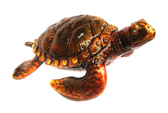 Шкатулка Черепаха из металла со стразами Киев - изображение 1