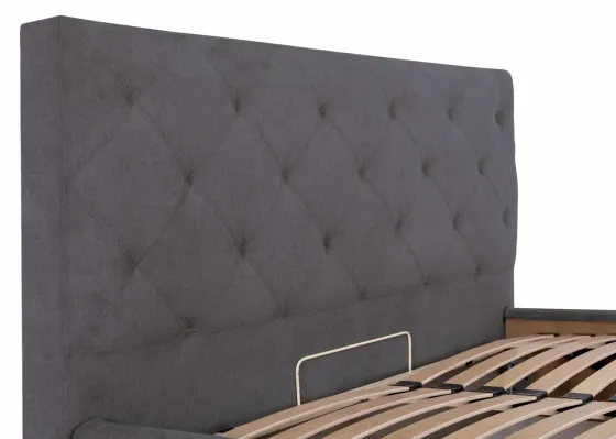 Кровать Bristol Comfort 120 х 190 см Мисти Dark Grey С подъемным механизмом и нишей для белья Темно-серый Киев