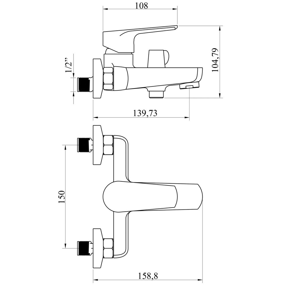 Смеситель для ванны DOMINO VITO DVO-102N Киев - изображение 6