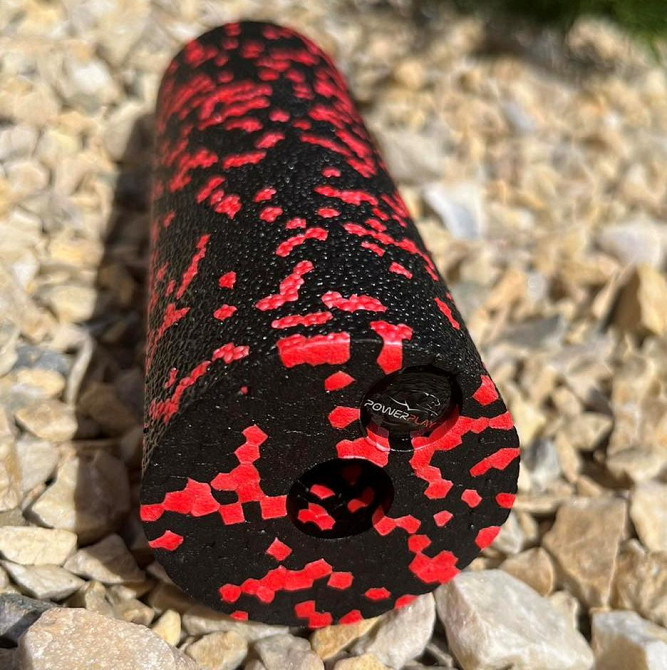 Масажний ролик (роллер) гладкий PowerPlay PP-4346 Mini EPP Foam Roller Чорно/Червоний (15x5,3см.) Кам'янське - фото 4