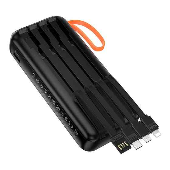 Зовнішній акумулятор Hoco J151A Spirit dual lighting four-cable power bank(20000mAh) Київ