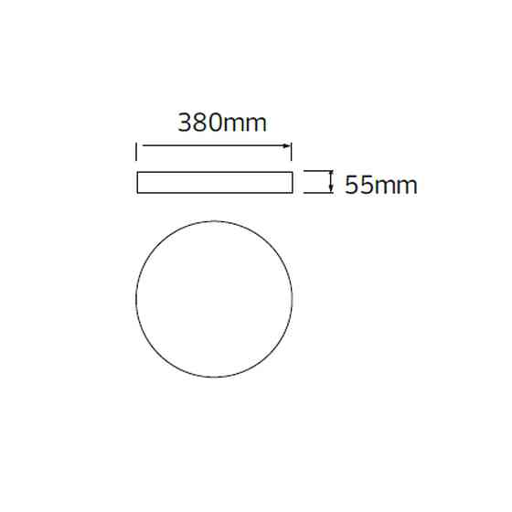 Светильник накладной   HAZEL-32 3CCT" 32W   черний Одеса