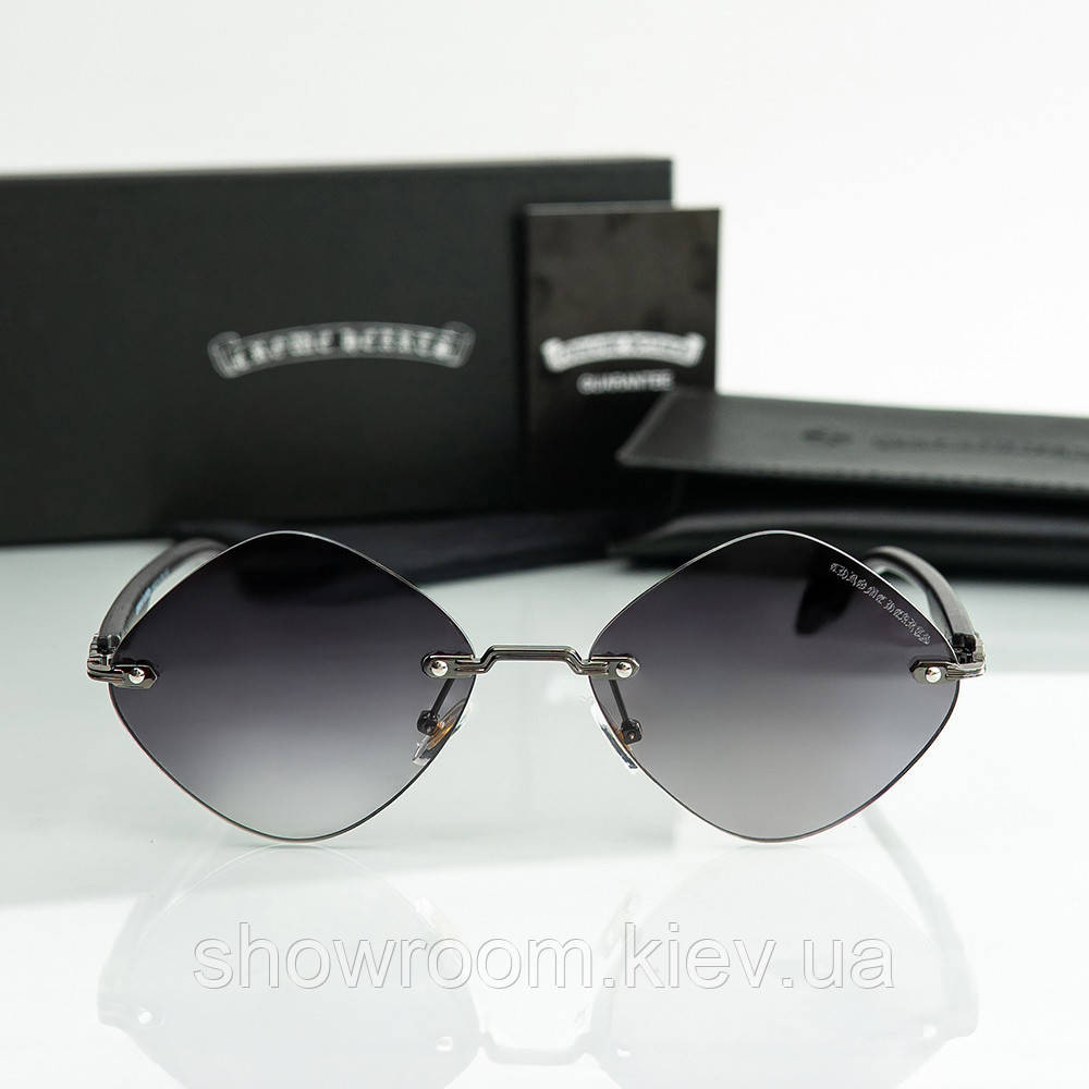 Жіночі брендові окуляри Chrome Hearts (20870) grey Київ - фото 4