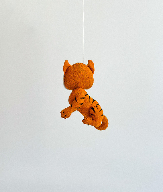 М’яка фетрова іграшка тигр ручної роботи – безпечна розвиваюча іграшка Київ - фото 5
